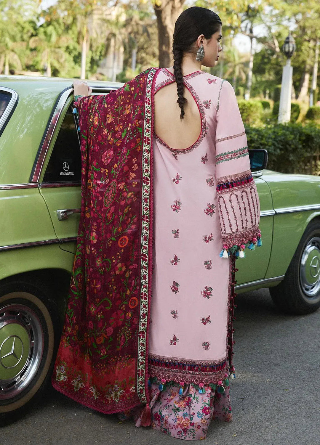 Hussain Rehar Embroidered Lawn Suit Unstitched 3 Piece HRR24S Sakura - Summer Collection