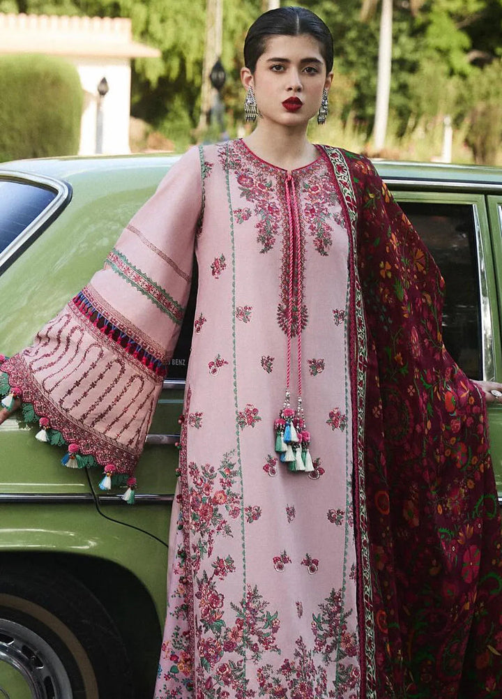 Hussain Rehar Embroidered Lawn Suit Unstitched 3 Piece HRR24S Sakura - Summer Collection