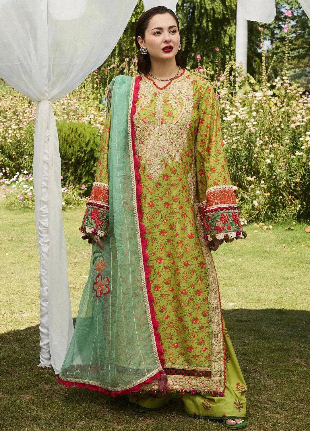 Hussain Rehar Embroidered Lawn Suit Unstitched 3 Piece HRR24S Shein - Summer Collection