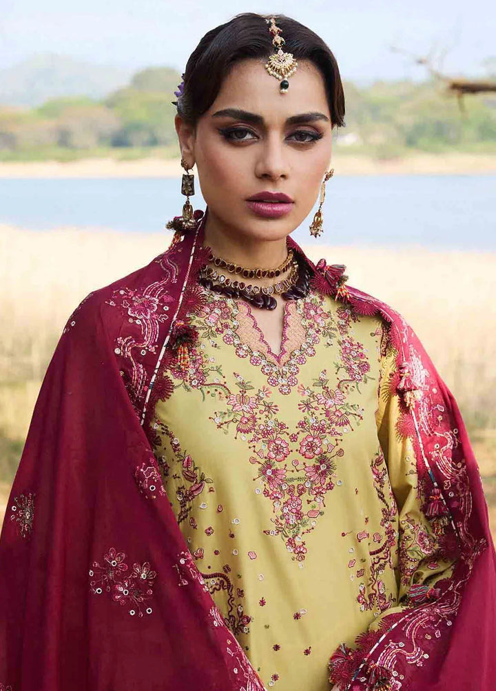 Hussain Rehar Embroidered Lawn Suit Unstitched 3 Piece HRR25LL D-03 Minted - Summer Collection