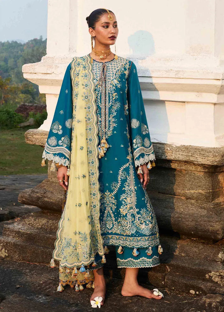 Hussain Rehar Embroidered Lawn Suit Unstitched 3 Piece HRR25LL D-06 Eupic - Summer Collection