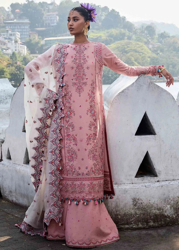 Hussain Rehar Embroidered Lawn Suit Unstitched 3 Piece HRR25LL D-07 Peaar - Summer Collection