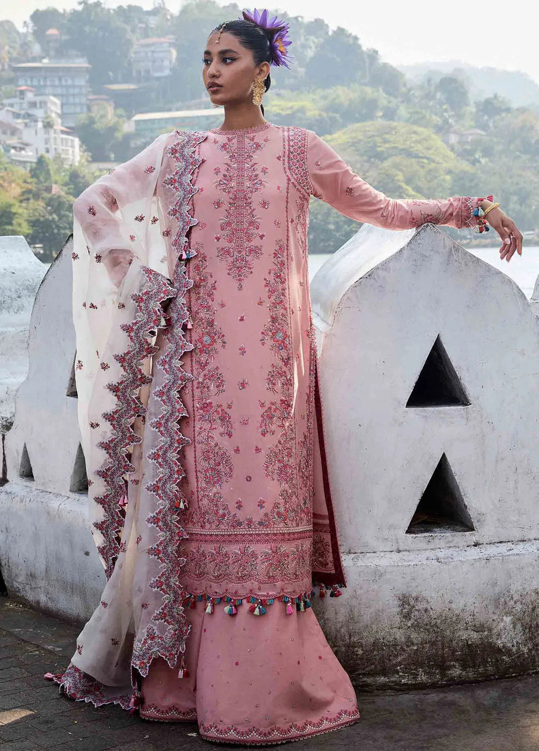 Hussain Rehar Embroidered Lawn Suit Unstitched 3 Piece HRR25LL D-07 Peaar - Summer Collection