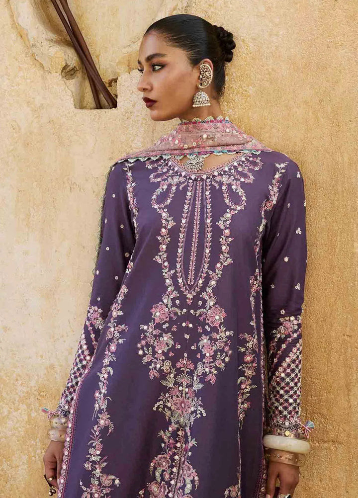 Hussain Rehar Embroidered Lawn Suit Unstitched 3 Piece HRR25LL D-08 Irris - Summer Collection