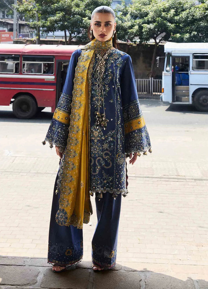 Hussain Rehar Embroidered Lawn Suit Unstitched 3 Piece HRR25LL D-11 Riviera - Summer Collection