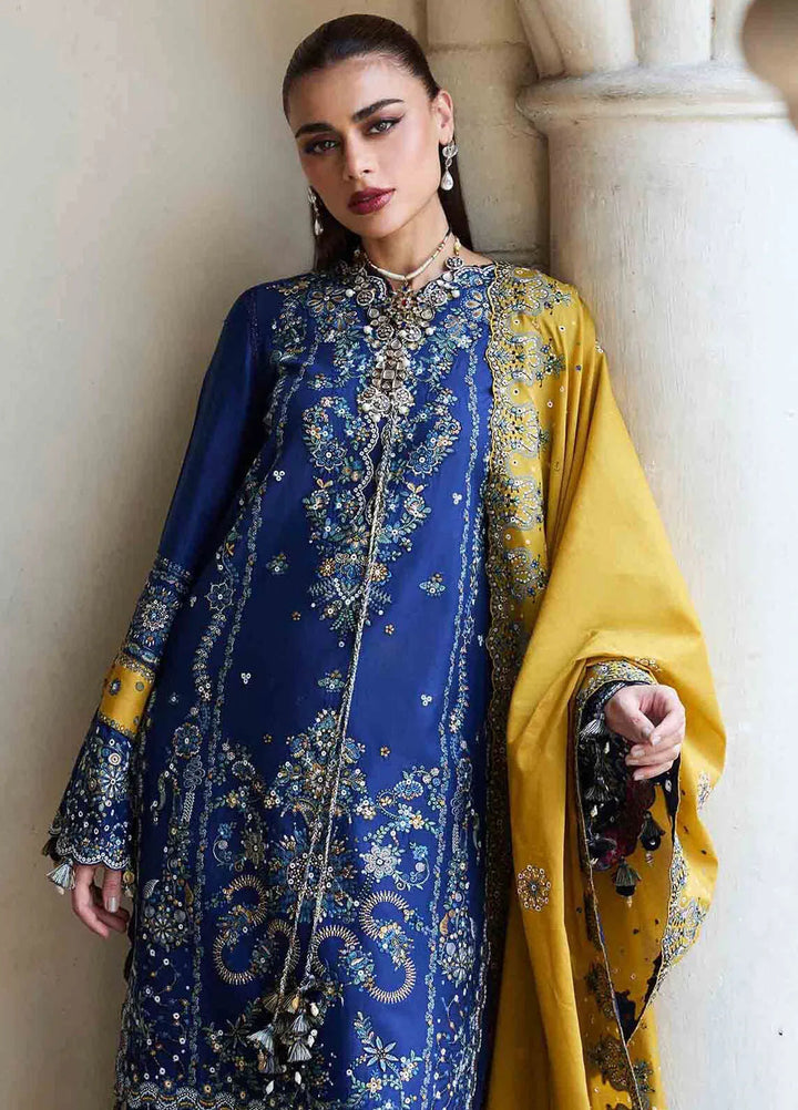Hussain Rehar Embroidered Lawn Suit Unstitched 3 Piece HRR25LL D-11 Riviera - Summer Collection