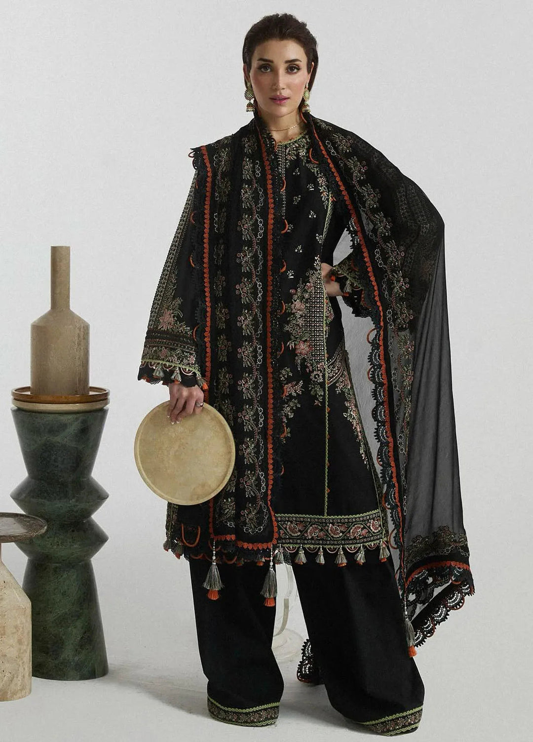 Hussain Rehar Embroidered Lawn Suit Unstitched 3 Piece HRRS24E Aurora - Festive Collection