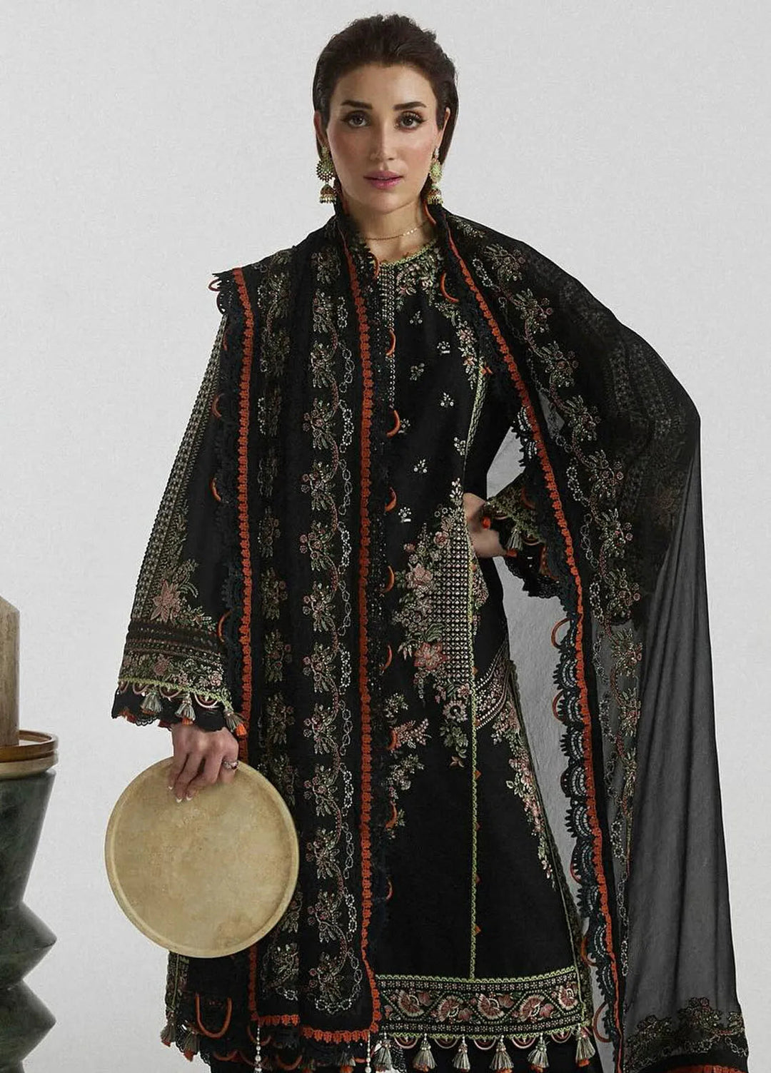 Hussain Rehar Embroidered Lawn Suit Unstitched 3 Piece HRRS24E Aurora - Festive Collection