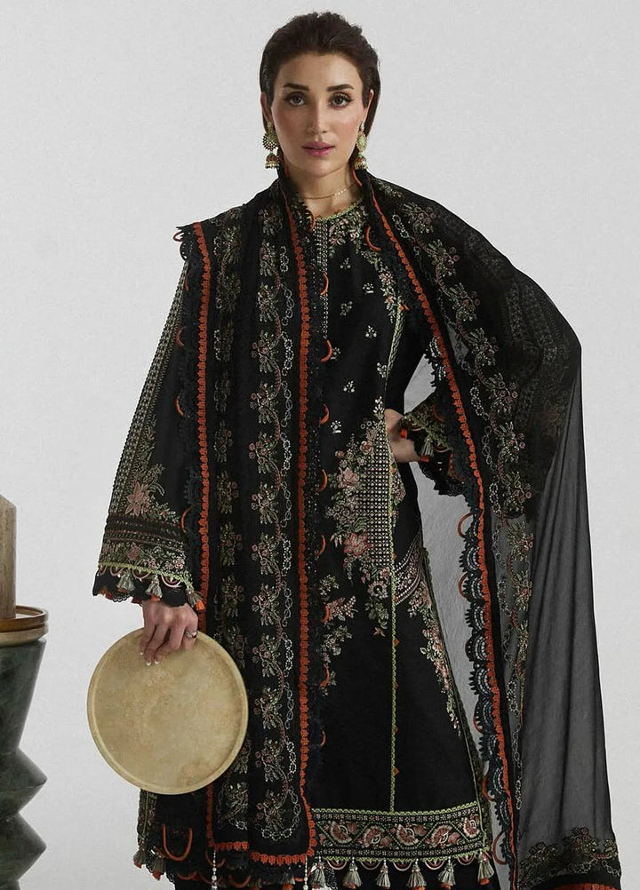 Hussain Rehar Embroidered Lawn Suit Unstitched 3 Piece HRRS24E Aurora - Festive Collection