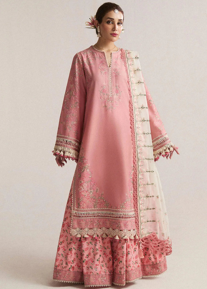 Hussain Rehar Embroidered Lawn Suit Unstitched 3 Piece HRRS24E Bella - Festive Collection