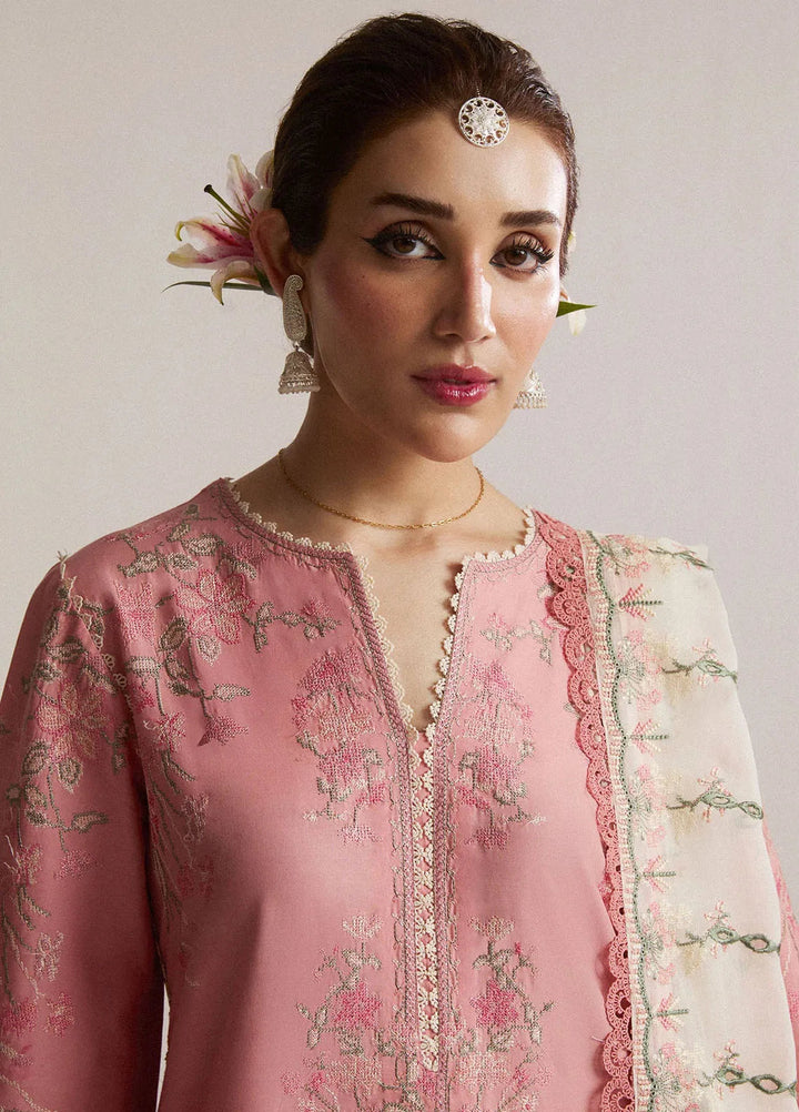 Hussain Rehar Embroidered Lawn Suit Unstitched 3 Piece HRRS24E Bella - Festive Collection