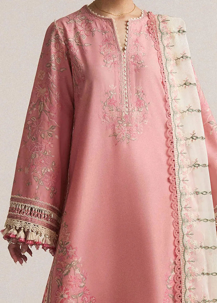 Hussain Rehar Embroidered Lawn Suit Unstitched 3 Piece HRRS24E Bella - Festive Collection