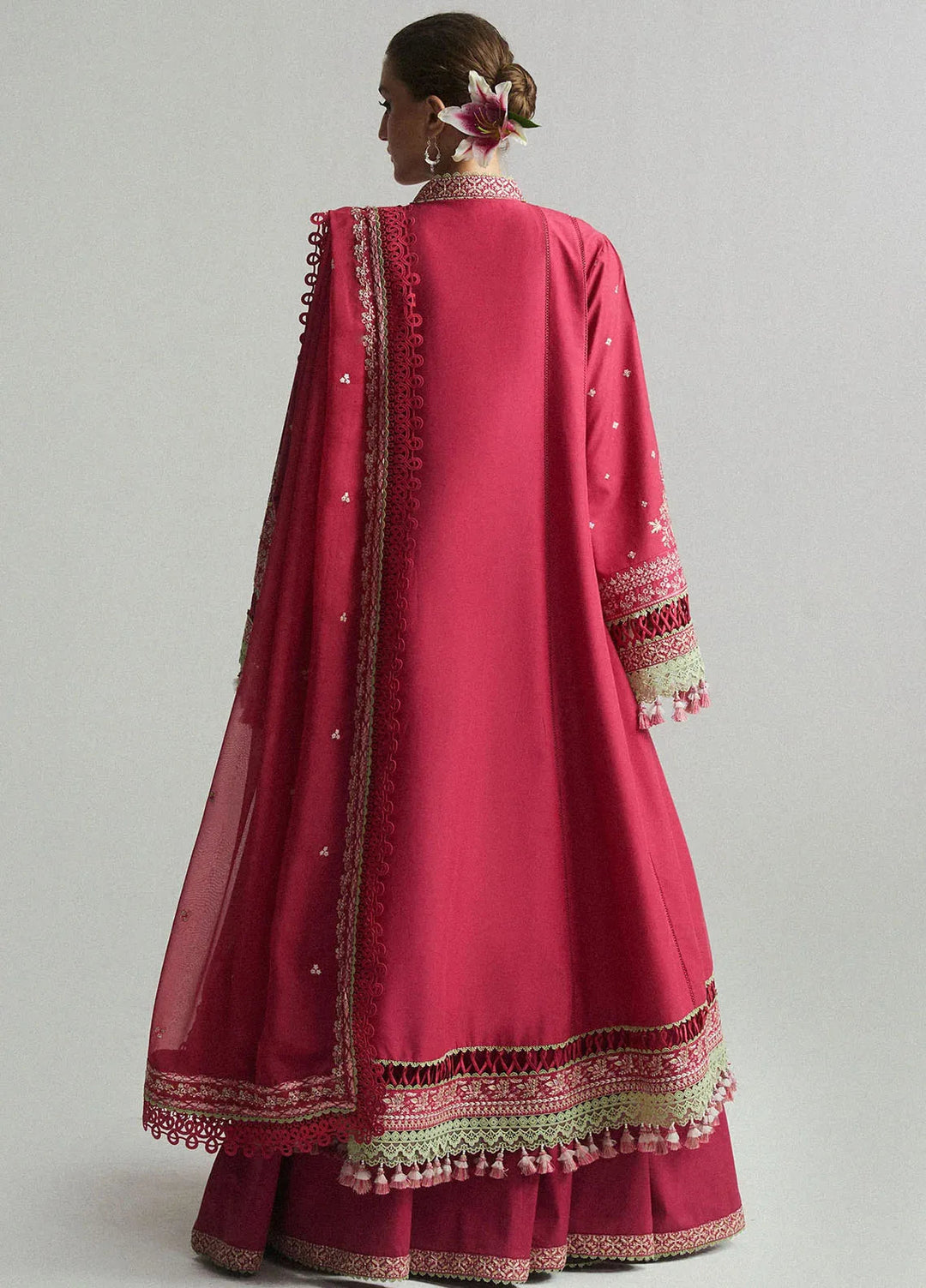 Hussain Rehar Embroidered Lawn Suit Unstitched 3 Piece HRRS24E Corale - Festive Collection