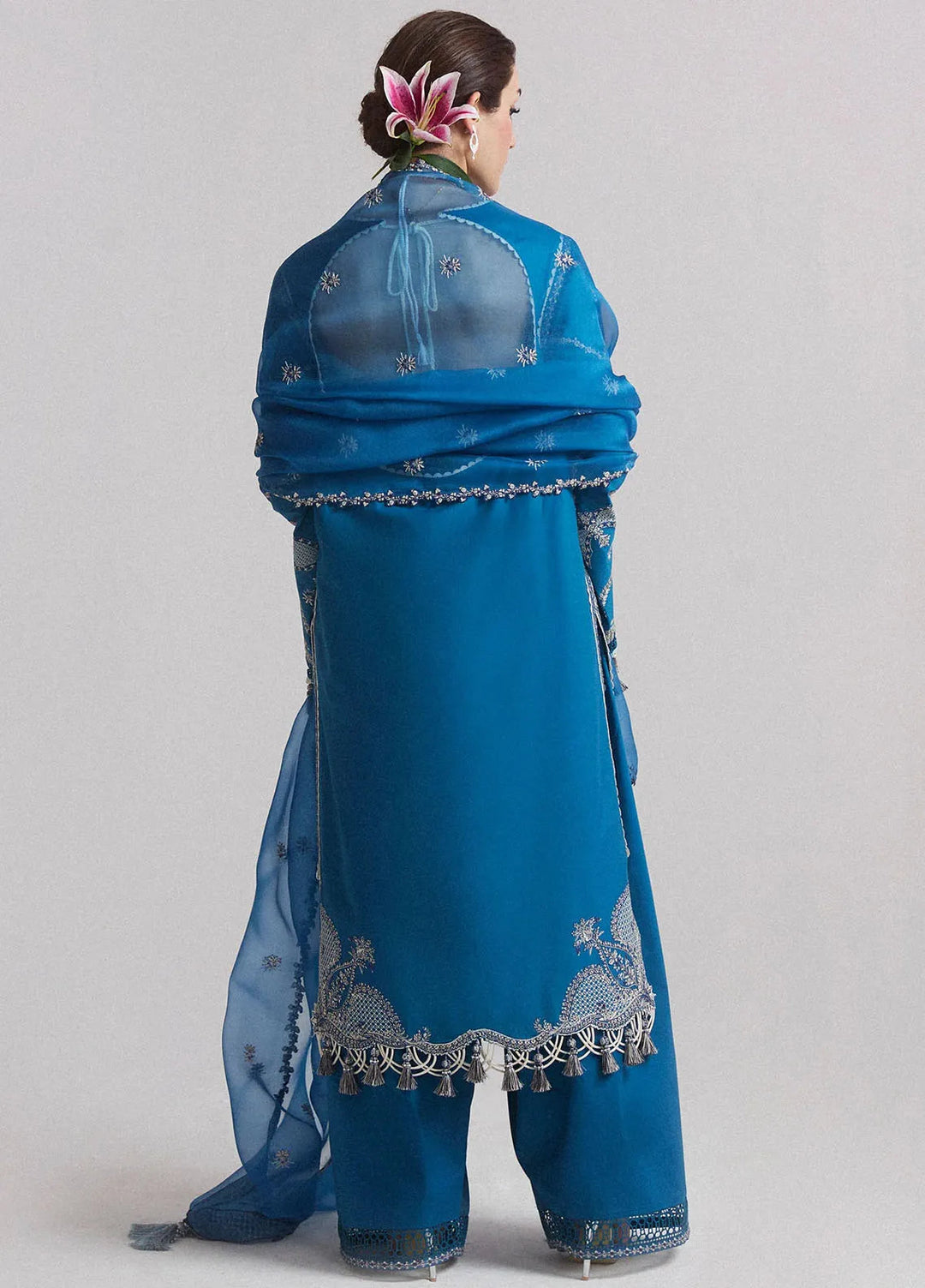 Hussain Rehar Embroidered Lawn Suit Unstitched 3 Piece HRRS24E Luce - Festive Collection