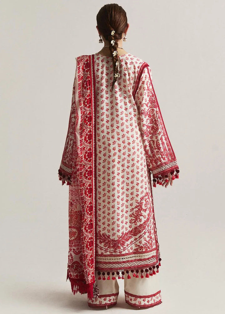 Hussain Rehar Embroidered Lawn Suit Unstitched 3 Piece HRRS24E Oro - Festive Collection