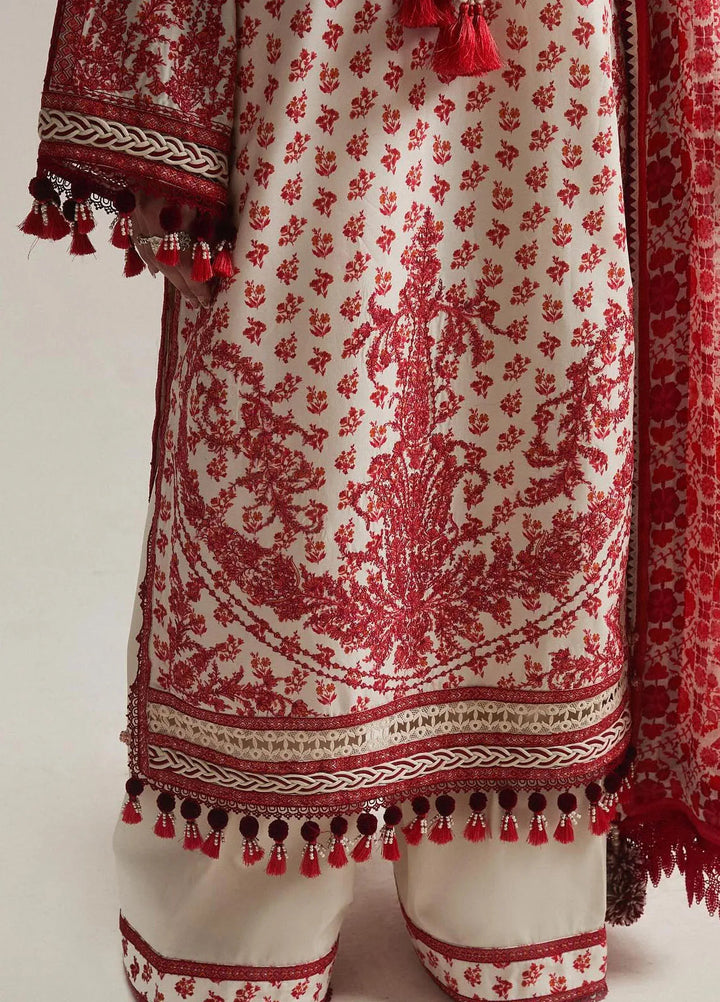 Hussain Rehar Embroidered Lawn Suit Unstitched 3 Piece HRRS24E Oro - Festive Collection