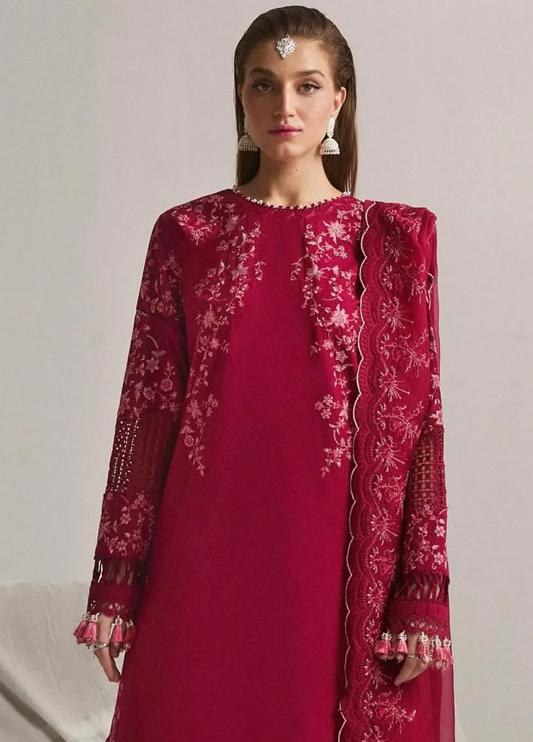 Hussain Rehar Embroidered Lawn Suit Unstitched 3 Piece HRRS24E Pelle - Festive Collection