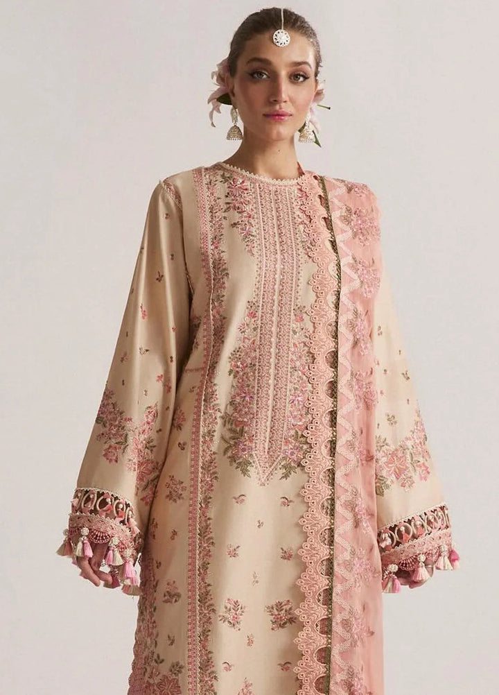 Hussain Rehar Embroidered Lawn Suit Unstitched 3 Piece HRRS24E Stile - Festive Collection