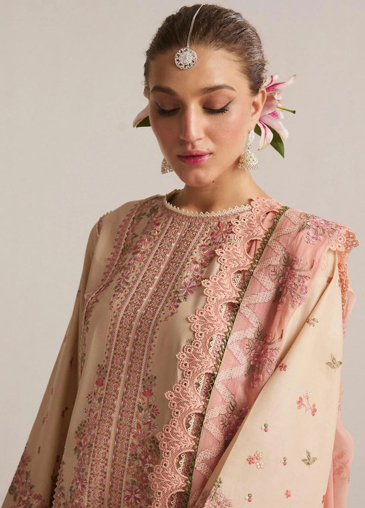 Hussain Rehar Embroidered Lawn Suit Unstitched 3 Piece HRRS24E Stile - Festive Collection