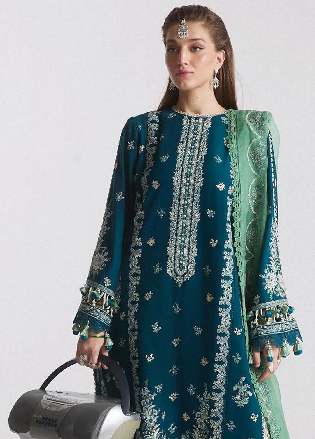 Hussain Rehar Embroidered Lawn Suit Unstitched 3 Piece HRRS24E Vivace - Festive Collection