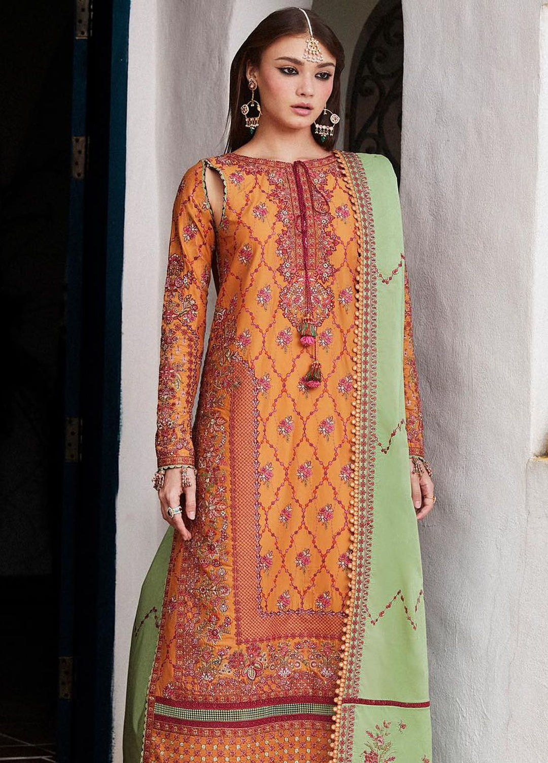 Hussain Rehar Embroidered Lawn Suits Unstitched 3 Piece HRR24EL Amira - Luxury Collection