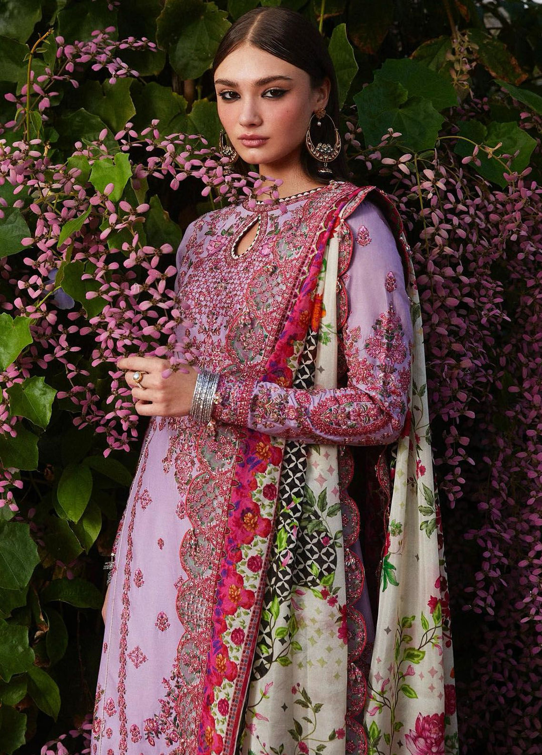 Hussain Rehar Embroidered Lawn Suits Unstitched 3 Piece HRR24EL Ayzel - Luxury Collection