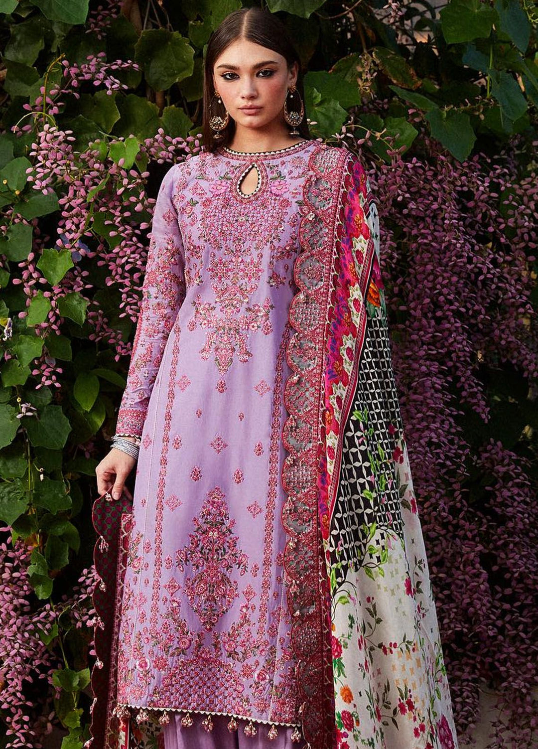 Hussain Rehar Embroidered Lawn Suits Unstitched 3 Piece HRR24EL Ayzel - Luxury Collection