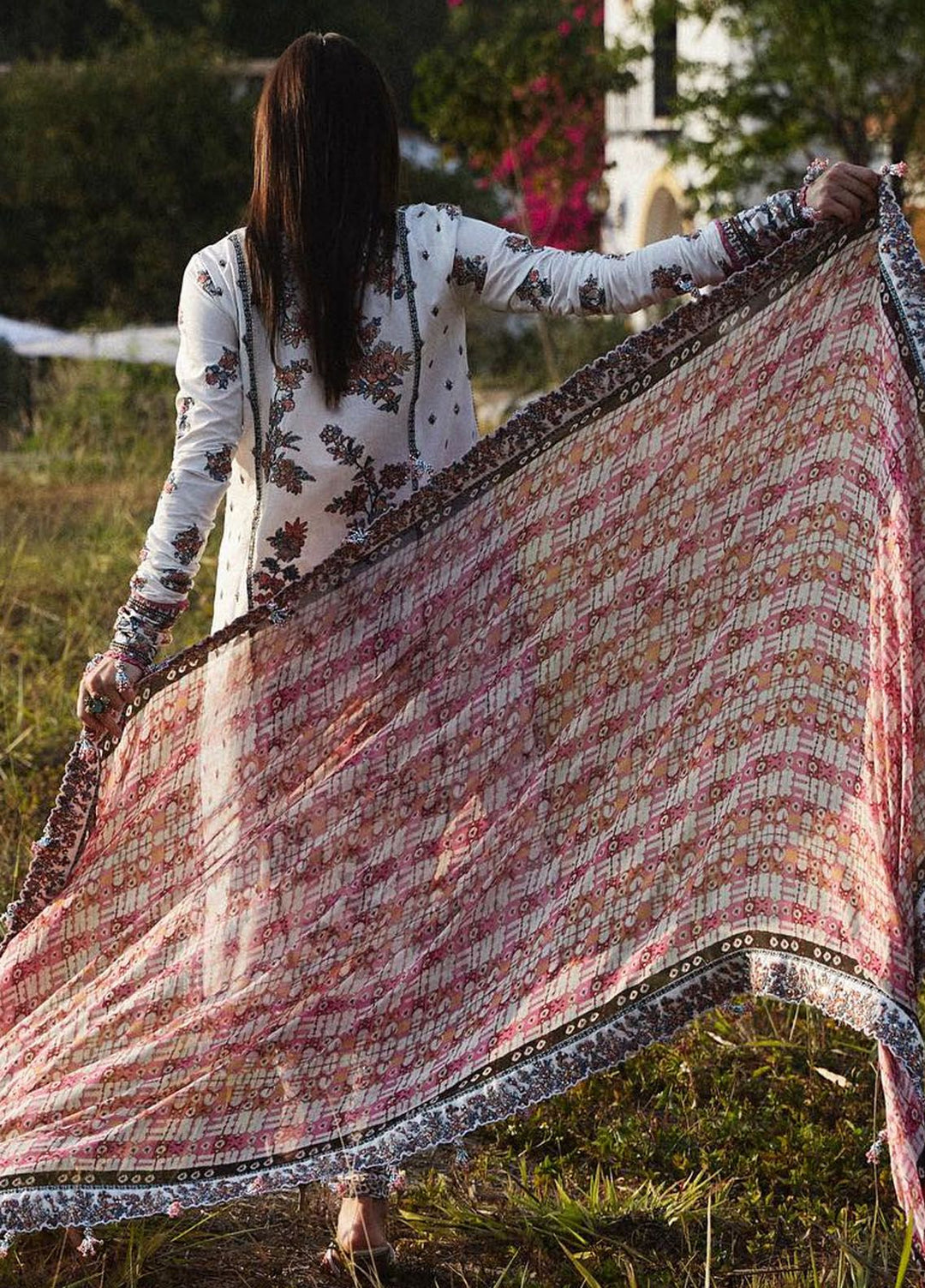 Hussain Rehar Embroidered Lawn Suits Unstitched 3 Piece HRR24EL Elara - Luxury Collection