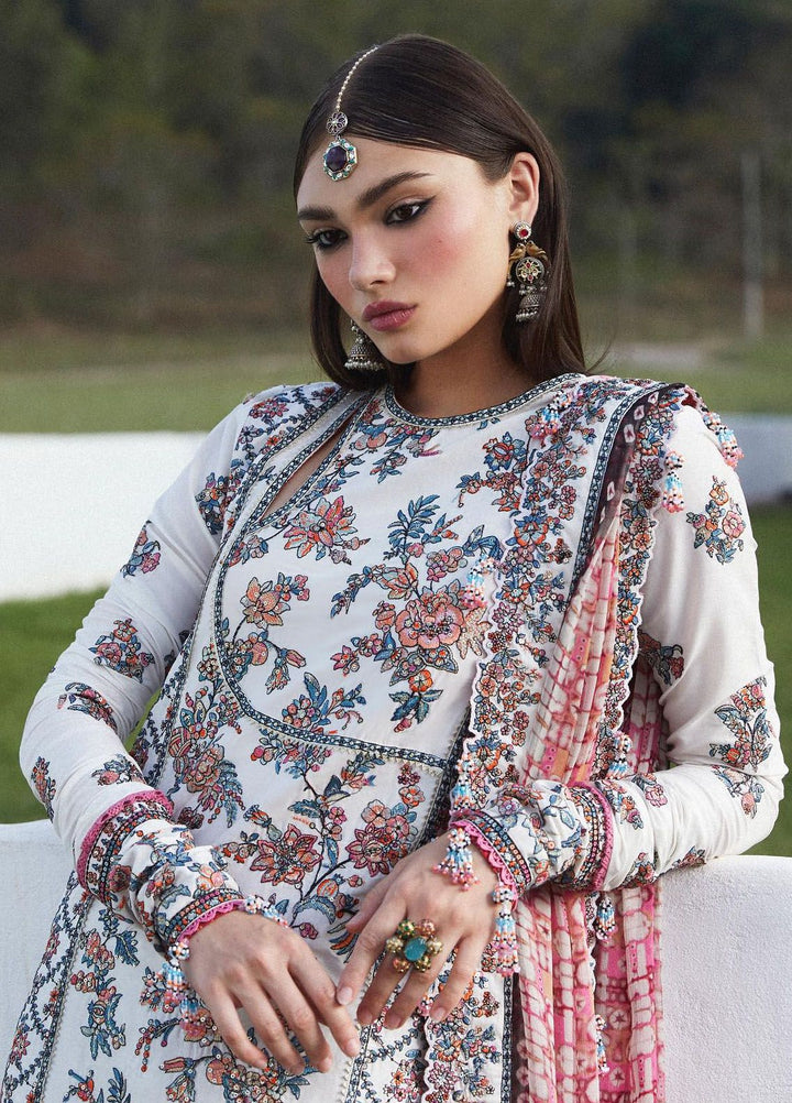 Hussain Rehar Embroidered Lawn Suits Unstitched 3 Piece HRR24EL Elara - Luxury Collection