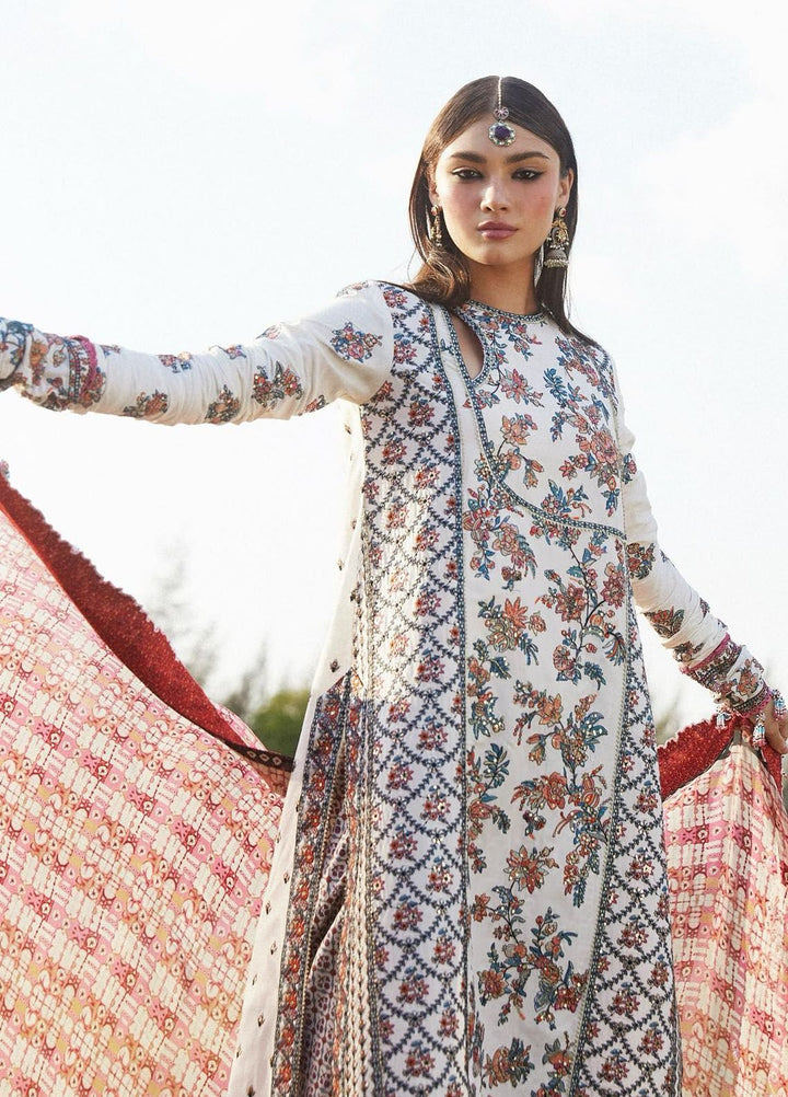 Hussain Rehar Embroidered Lawn Suits Unstitched 3 Piece HRR24EL Elara - Luxury Collection