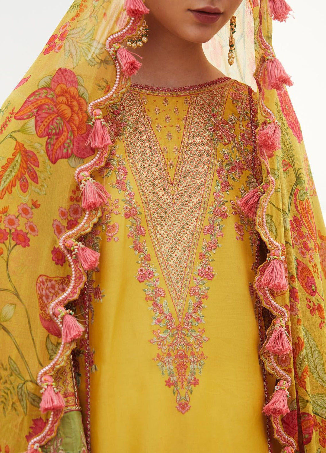 Hussain Rehar Embroidered Lawn Suits Unstitched 3 Piece HRR24EL Euphoria - Luxury Collection
