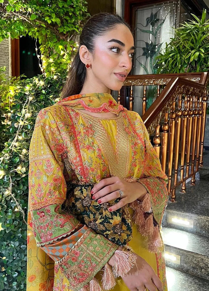 Hussain Rehar Embroidered Lawn Suits Unstitched 3 Piece HRR24EL Euphoria - Luxury Collection