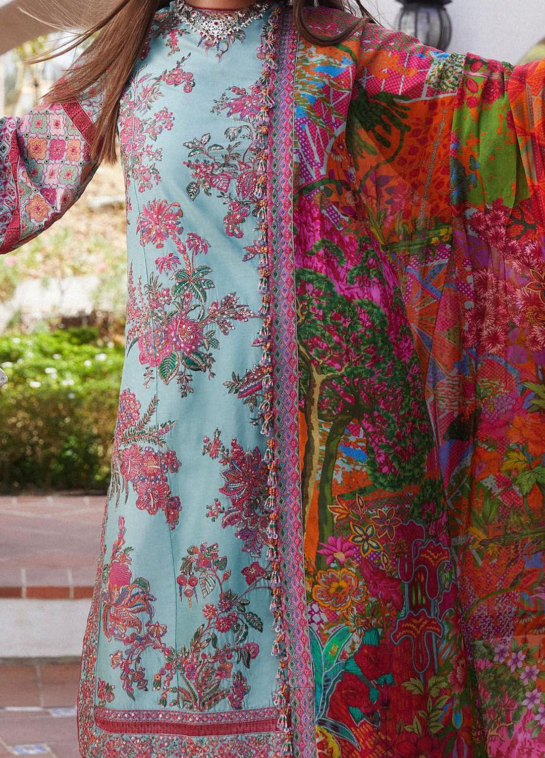 Hussain Rehar Embroidered Lawn Suits Unstitched 3 Piece HRR24EL Floret - Luxury Collection