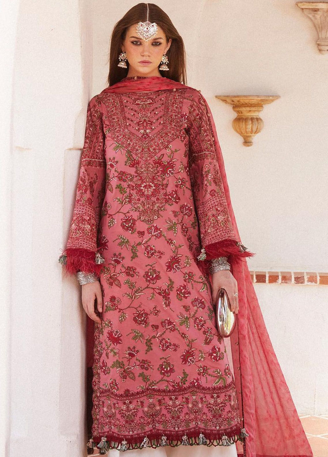 Hussain Rehar Embroidered Lawn Suits Unstitched 3 Piece HRR24EL Layla - Luxury Collection