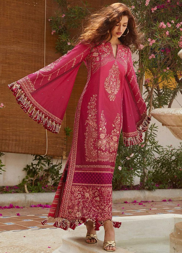 Hussain Rehar Embroidered Lawn Suits Unstitched 3 Piece HRR24EL Nora - Luxury Collection