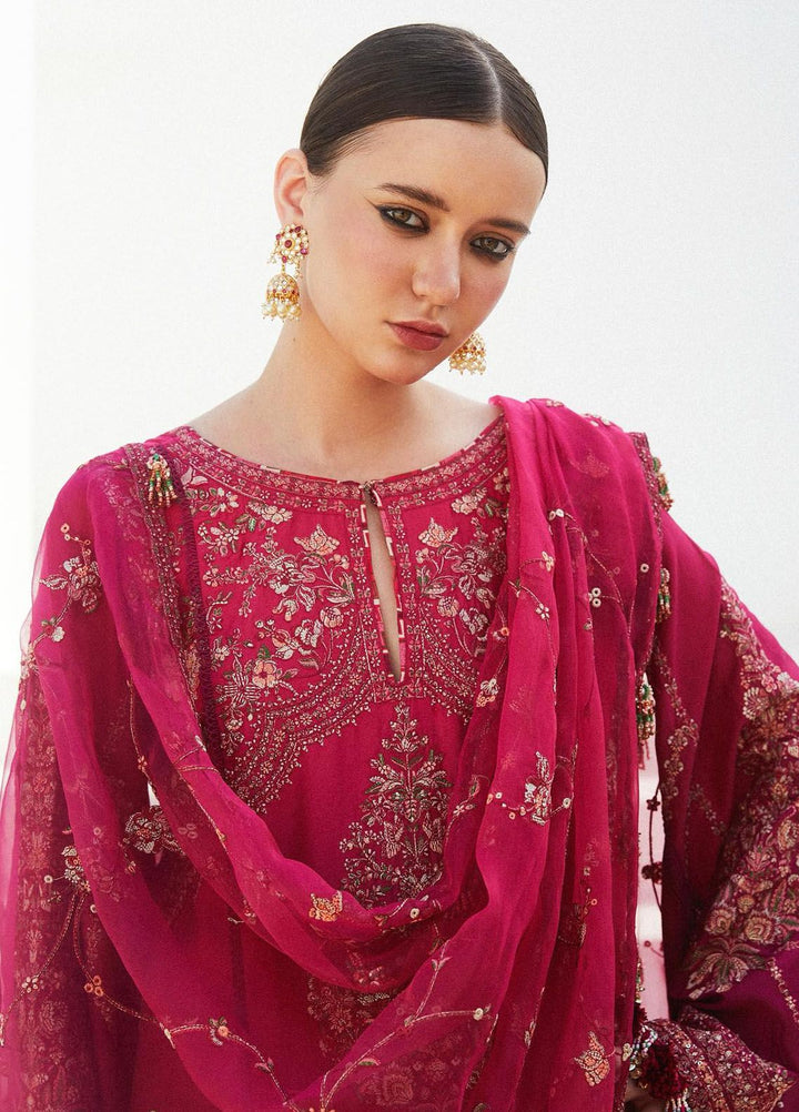 Hussain Rehar Embroidered Lawn Suits Unstitched 3 Piece HRR24EL Nora - Luxury Collection