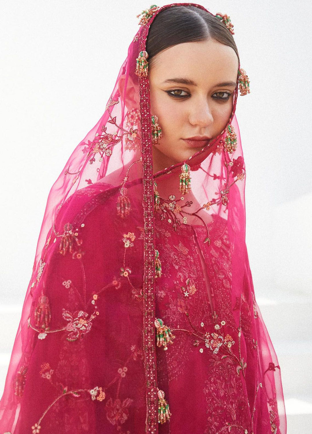 Hussain Rehar Embroidered Lawn Suits Unstitched 3 Piece HRR24EL Nora - Luxury Collection