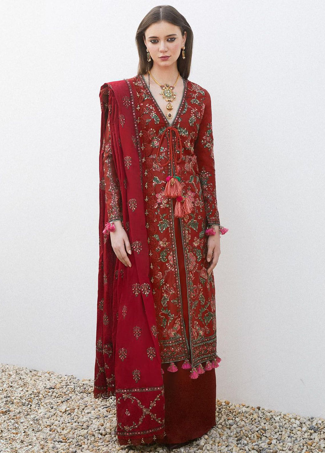 Hussain Rehar Embroidered Lawn Suits Unstitched 3 Piece HRR24EL Ruhi - Luxury Collection