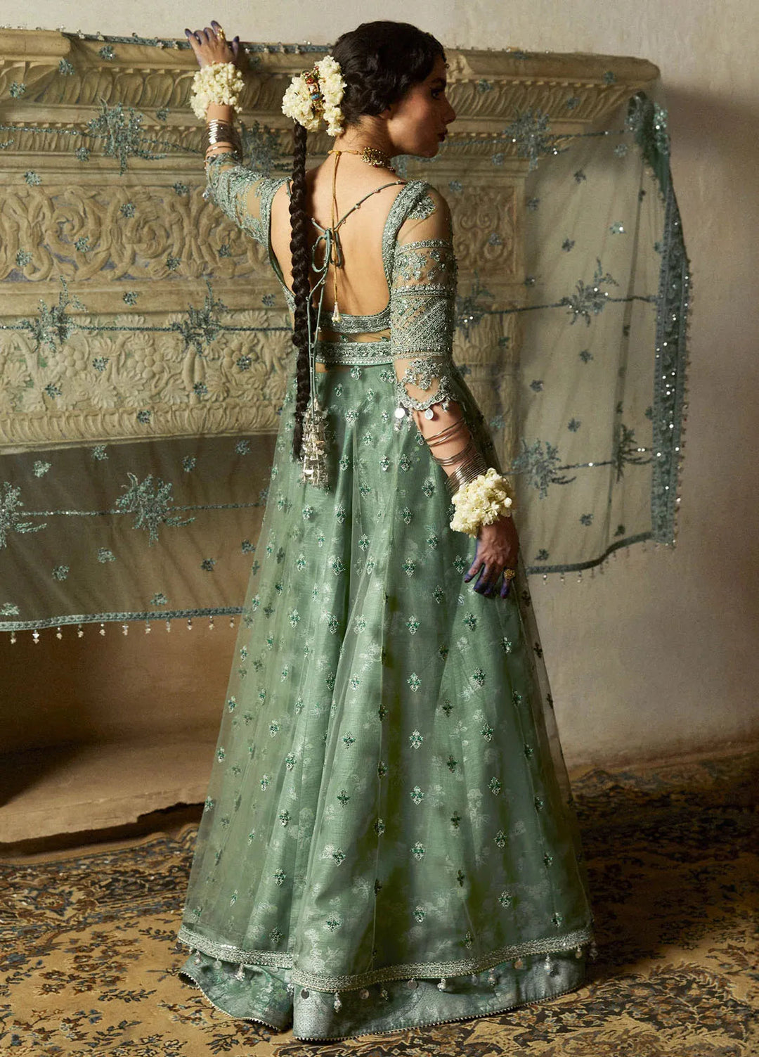 Hussain Rehar Embroidered Net Suit Unstitched 3 Piece HRR24F Parag - Formal Collection