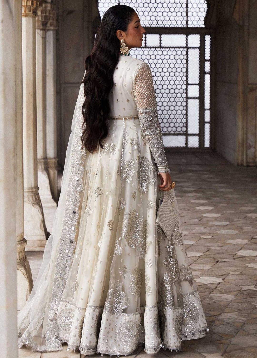 Hussain Rehar Embroidered Net Suits Unstitched 3 Piece HRR24LF Imami - Luxury Collection