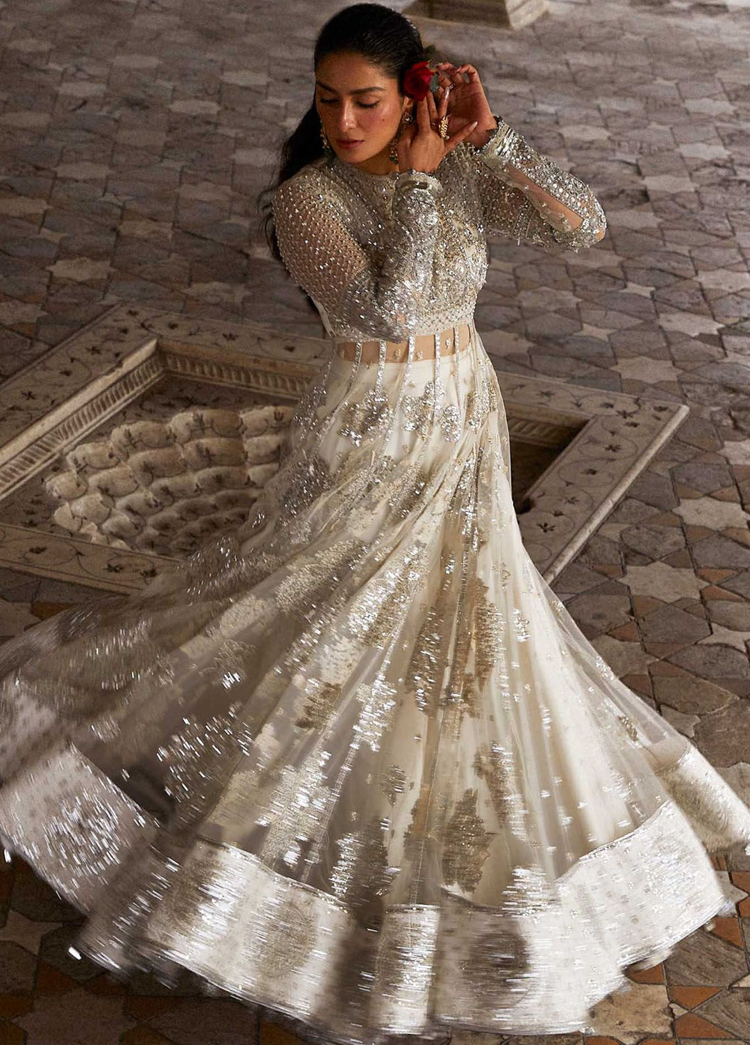 Hussain Rehar Embroidered Net Suits Unstitched 3 Piece HRR24LF Imami - Luxury Collection