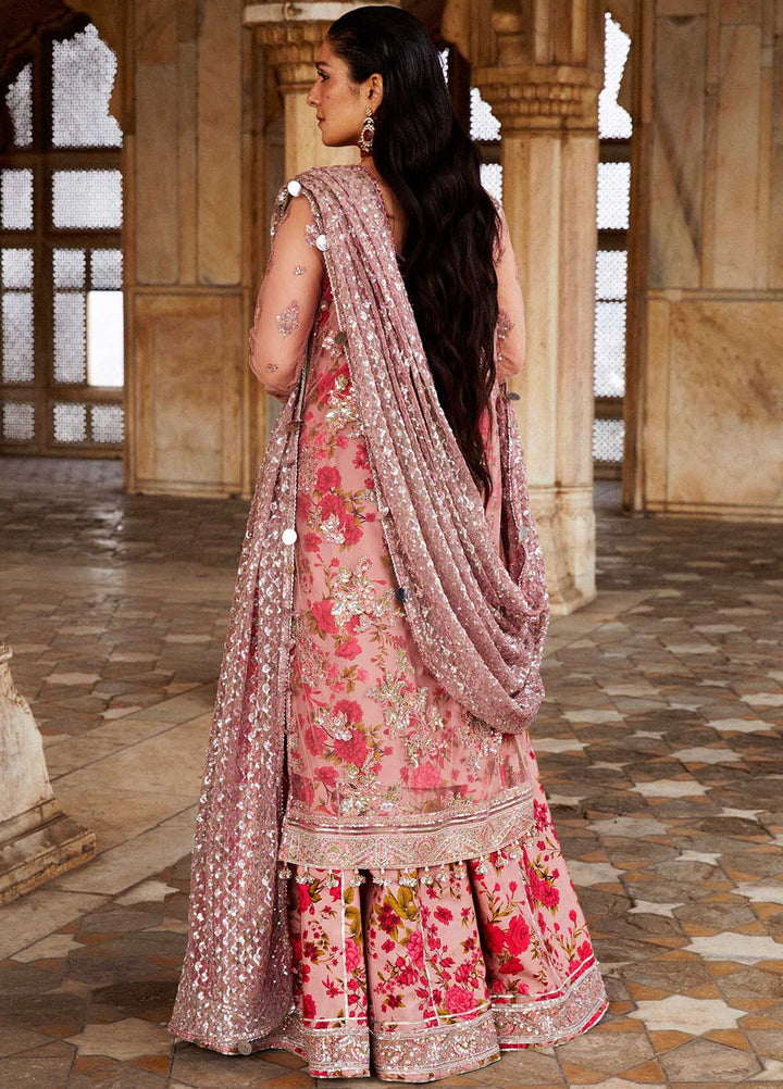 Hussain Rehar Embroidered Net Suits Unstitched 3 Piece HRR24LF Sham - Luxury Collection