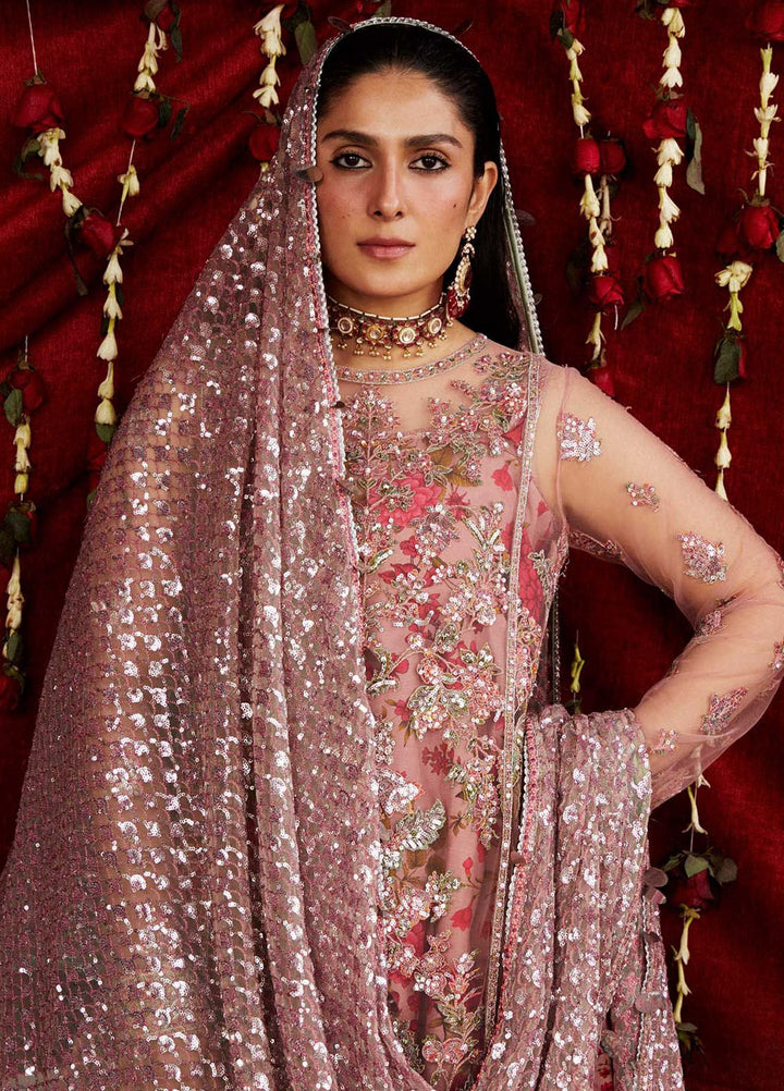 Hussain Rehar Embroidered Net Suits Unstitched 3 Piece HRR24LF Sham - Luxury Collection