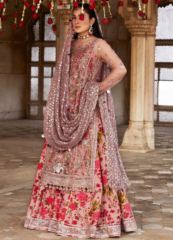 Hussain Rehar Embroidered Net Suits Unstitched 3 Piece HRR24LF Sham - Luxury Collection