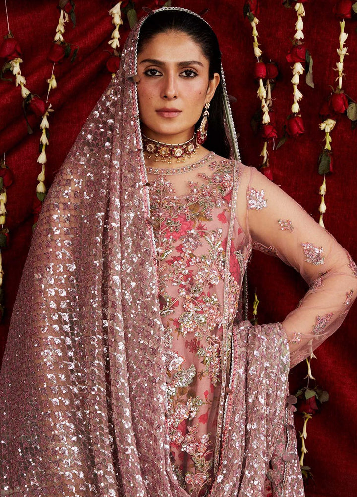 Hussain Rehar Embroidered Net Suits Unstitched 3 Piece HRR24LF Sham - Luxury Collection