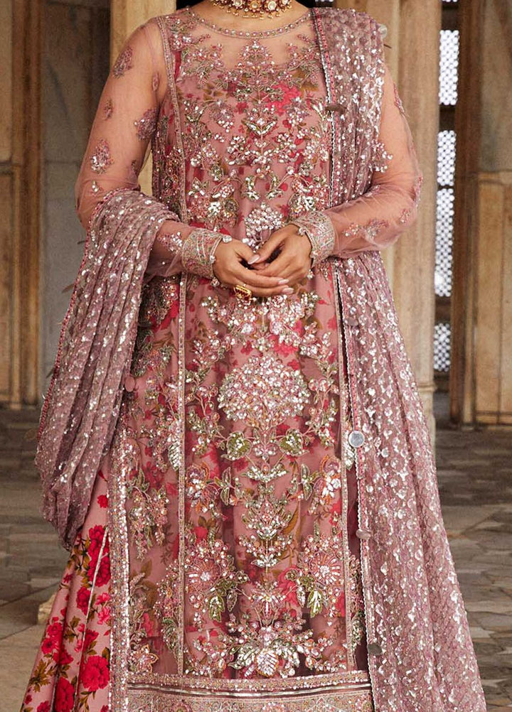 Hussain Rehar Embroidered Net Suits Unstitched 3 Piece HRR24LF Sham - Luxury Collection