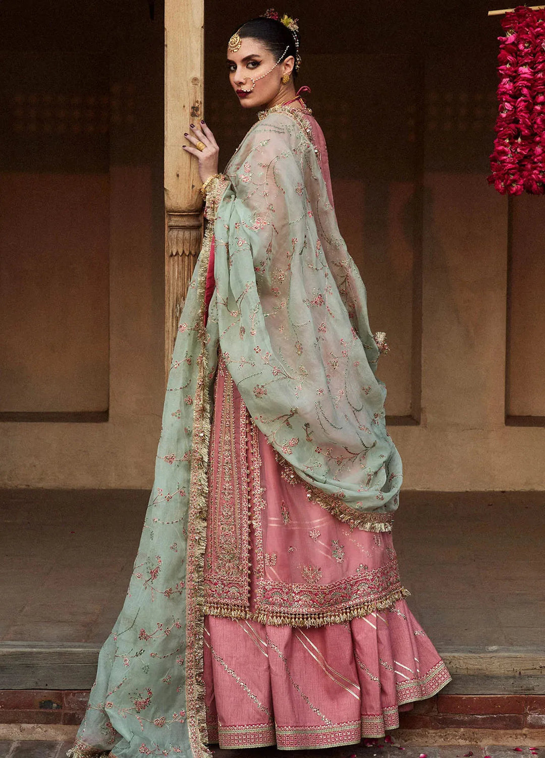 Hussain Rehar Embroidered Organza Suit Unstitched 3 Piece HRR24F Aadoo - Formal Collection