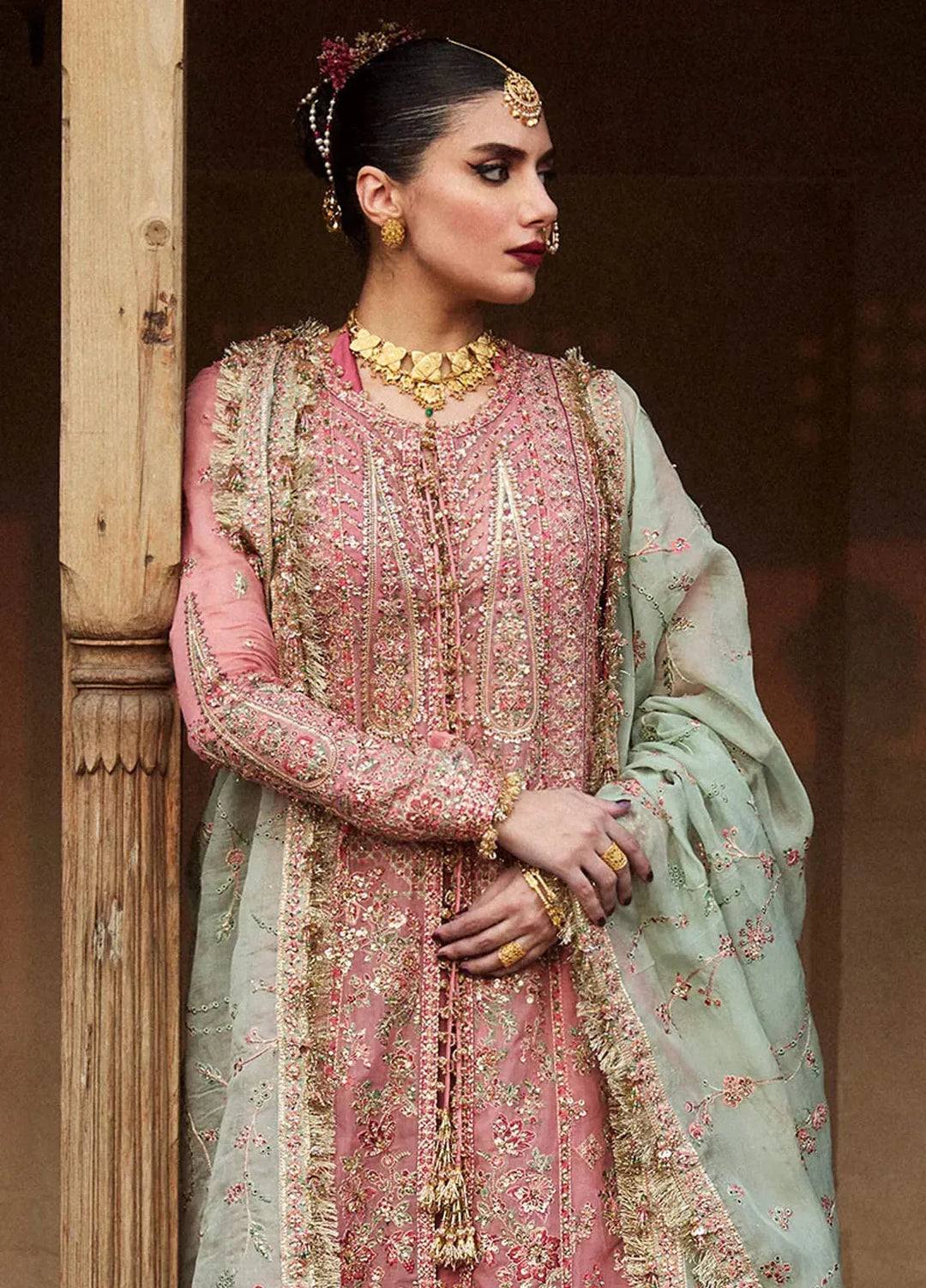 Hussain Rehar Embroidered Organza Suit Unstitched 3 Piece HRR24F Aadoo - Formal Collection
