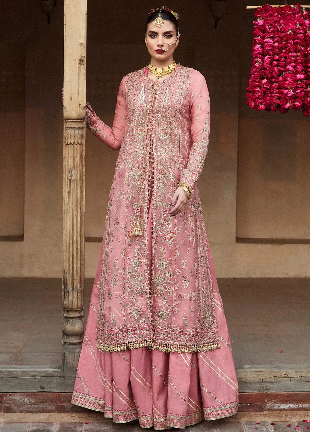 Hussain Rehar Embroidered Organza Suit Unstitched 3 Piece HRR24F Aadoo - Formal Collection