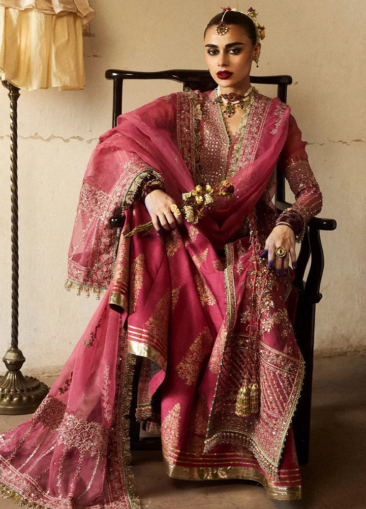 Hussain Rehar Embroidered Organza Suit Unstitched 3 Piece HRR24F Marjani - Formal Collection